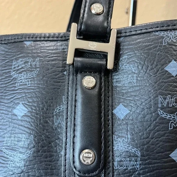MCM Jumbo Black Visetos Tote